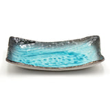 10.5" x 6.65" Rectangular Ceramic Plate, Turquoise