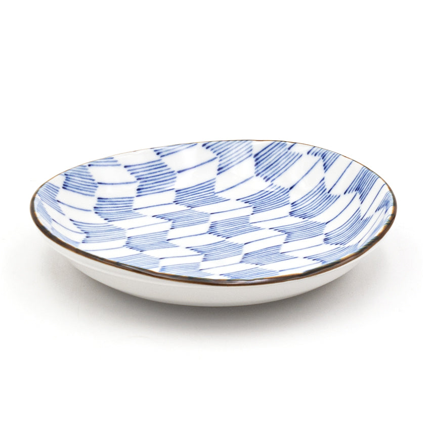 6.5" Ceramic Plate, Blue
