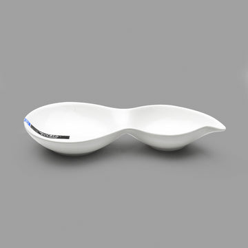 10" x 4.5" Porcelain Dish, White