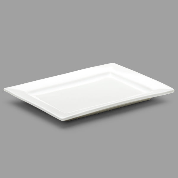 11.75" x 6.75" Rectangular Porcelain Plate, White