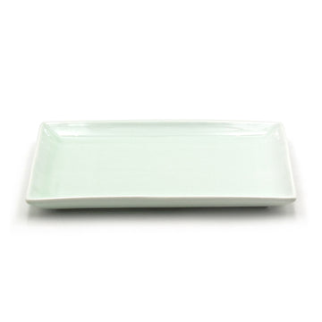 10" x 6.65" Rectangular Ceramic Plate, Green