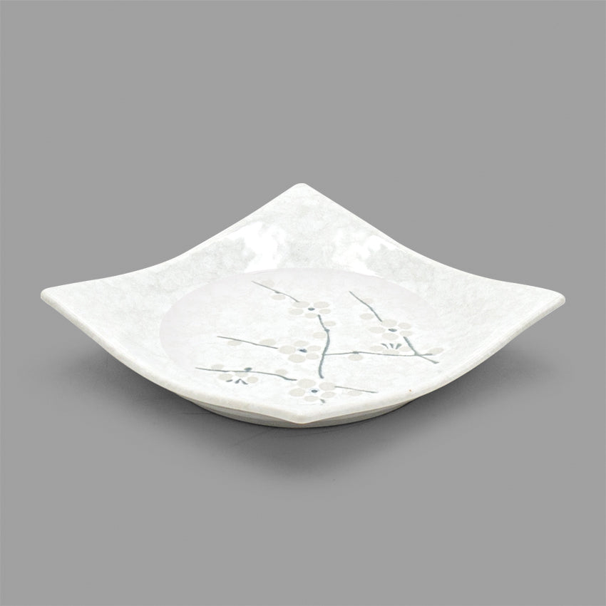 5.35" Square Ceramic Plate, White — Sakura Design