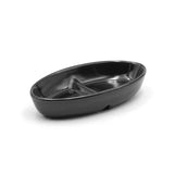 Ceramic 6-Piece Soba Plate & Cup Set, Black, Brown