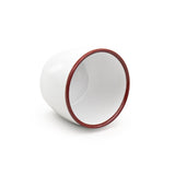 Ceramic Soba Plate & Cup Set, White, Red