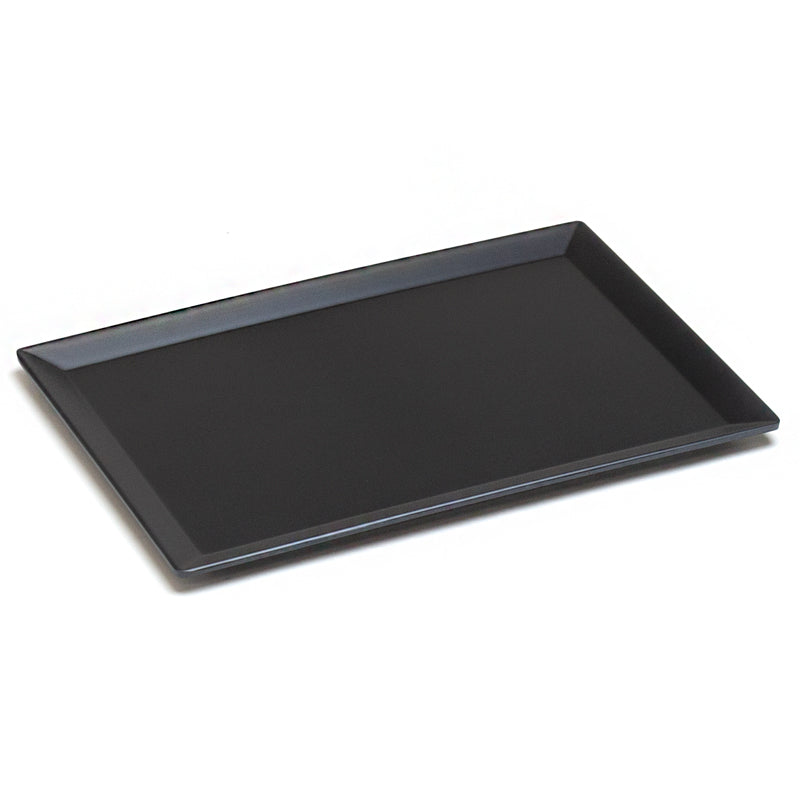 12.75" x 9" Rectangular Melamine Plate, Black