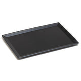 12.75" x 9" Rectangular Melamine Plate, Black