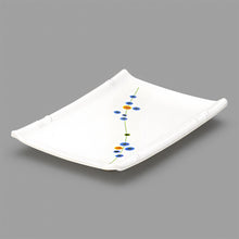 6.65" x 4.35" Rectangular Melamine Plate, White — Rain Flower Design