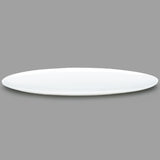 16" x 5.25" Oval Ceramic Plate, White