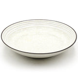 9" Square Ceramic Deep Plate, Beige, Brown — Plum Blossom Design