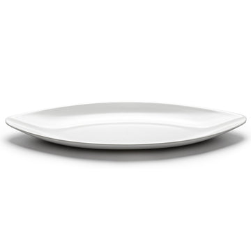 16.5" x 6.75" Oval Melamine Serving Platter, White