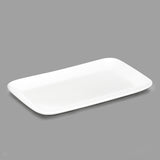 12.25" x 7" Rectangular Porcelain Plate, White
