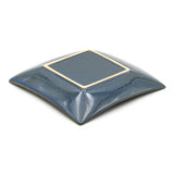 8.25" Square Ceramic Plate, Blue, Gray