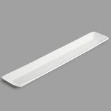 17-1/4" x 3-1/2" Rectangular Porcelain Plate, White