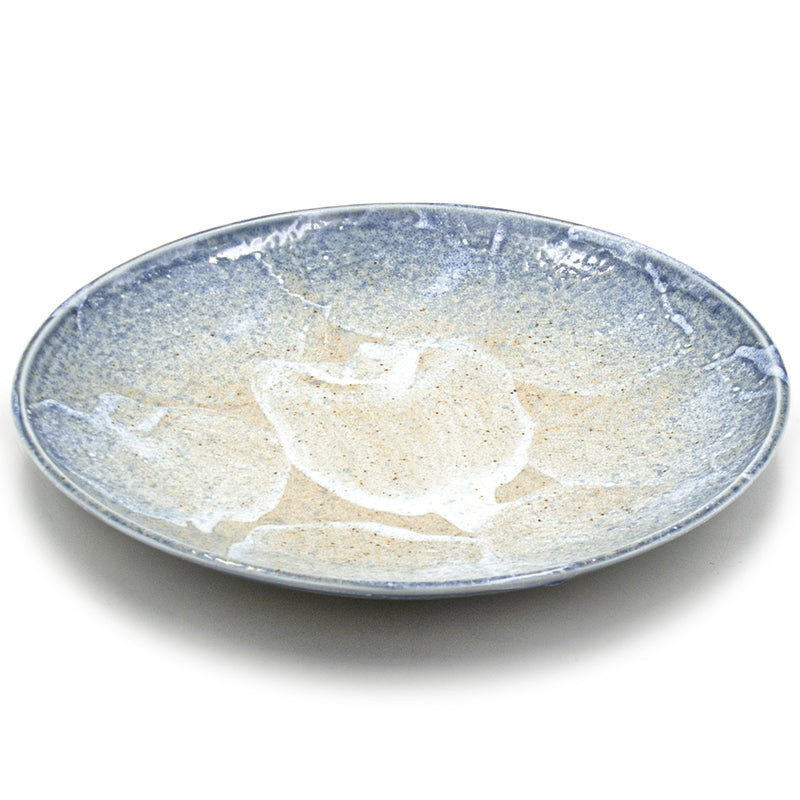 10 in Beige & Blue Ceramic Dinner Plate — MS210-UN