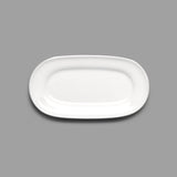 6" x 3.25" Oval Porcelain Plate, White