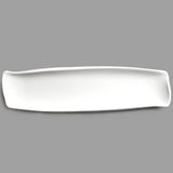15.75" x 4" Rectangular Ceramic Plate, White