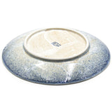 10" Round Ceramic Plate, Blue, Beige