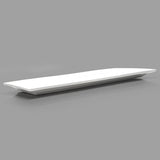 16" x 7" Rectangular Ceramic Plate, White