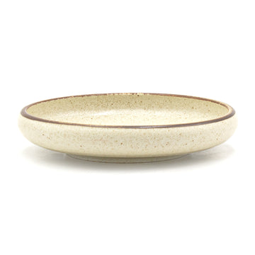 6.65" Ceramic Deep Plate, Beige, Brown