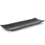 17.75" x 5.25" Rectangular Ceramic Plate, Gray