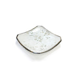 5.5" Square Porcelain Plate, Gray