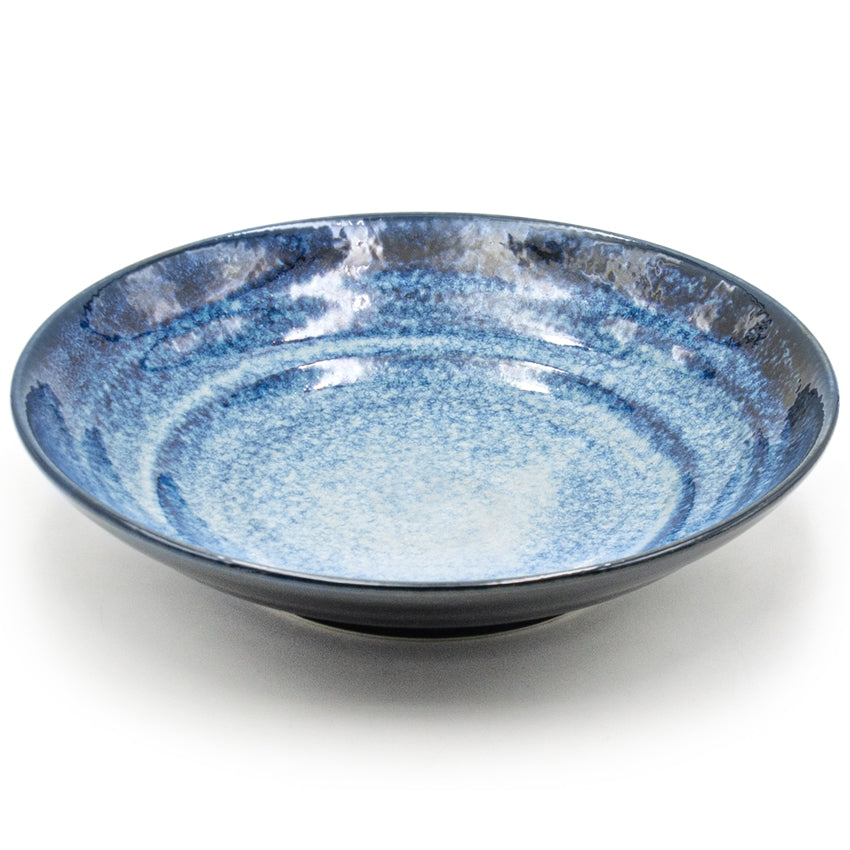 9" Ceramic Deep Plate, Blue