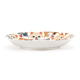 7.5" Round Ceramic Plate, Blue, Brown — Shiba Inu Design