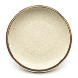 6.65" Ceramic Deep Plate, Beige, Brown