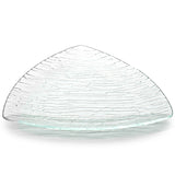 11.2" Triangular Textured Glass Plate, Clear