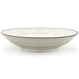 9" Square Ceramic Deep Plate, Beige, Brown — Plum Blossom Design