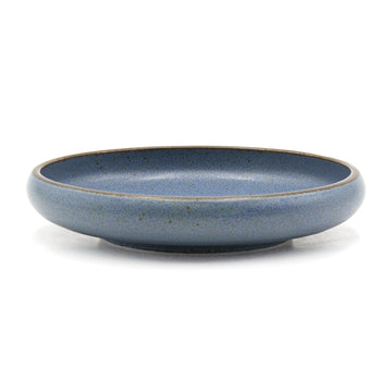 6.65" Ceramic Deep Plate, Blue, Brown