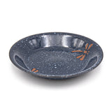 8" Round Ceramic Deep Plate, Blue — Dragonfly Design