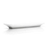 14-1/4" x 3-1/4" Rectangular Ceramic Plate, White