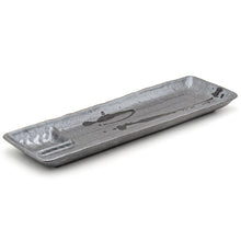 13″ × 4″ Dark Brown & Black Ceramic Rectangular Serving Platter