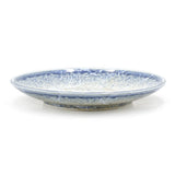 7.5" Ceramic Plate, Blue, Beige