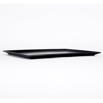 12.75" x 9" Rectangular Melamine Plate, Black