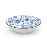 3.5" Ceramic Plate, Blue — Floral Design