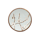 4" Round Ceramic Plate, Blue