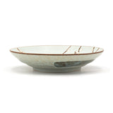 9" Round Ceramic Plate, Gray — Plum Blossom Design