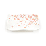 7.25" Square Ceramic Plate, White, Pink — Sakura Design