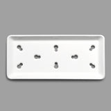 8.75" x 4.75" Rectangular Porcelain Plate, White