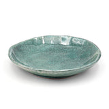 6.75" Round Ceramic Plate, Green