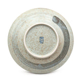 9" Round Ceramic Plate, Gray — Plum Blossom Design