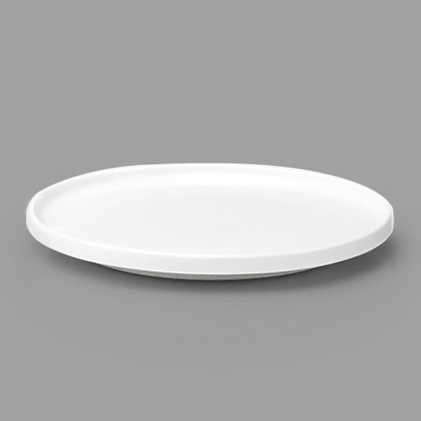9.25" Round Porcelain Plate, White