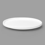 9.25" Round Porcelain Plate, White