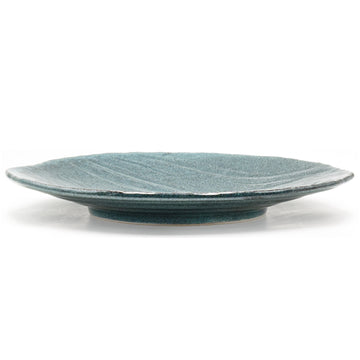 11" Round Ceramic Plate, Green