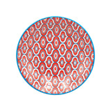 4.75" Round Ceramic Plate, Red