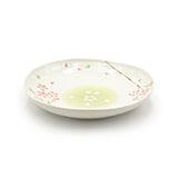 4.75" Oval Ceramic Plate, Beige, Pink — Sakura Design