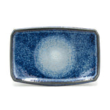 7.25" x 4.75" Rectangular Ceramic Plate, Navy, Blue