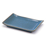 6.85" x 4.75" Rectangular Ceramic Plate, Blue